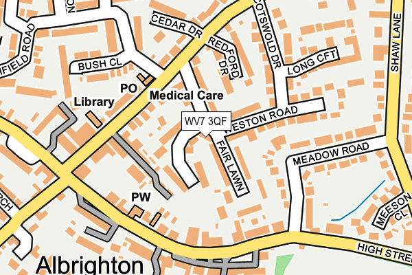WV7 3QF map - OS OpenMap – Local (Ordnance Survey)