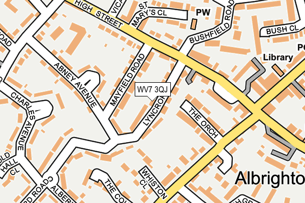 WV7 3QJ map - OS OpenMap – Local (Ordnance Survey)