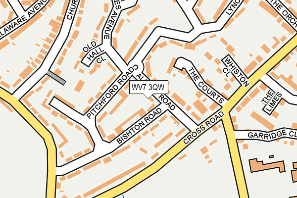 WV7 3QW map - OS OpenMap – Local (Ordnance Survey)