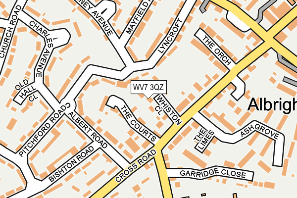 WV7 3QZ map - OS OpenMap – Local (Ordnance Survey)