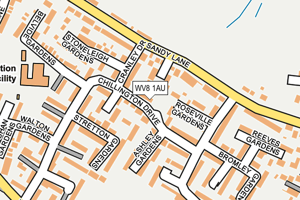 WV8 1AU map - OS OpenMap – Local (Ordnance Survey)