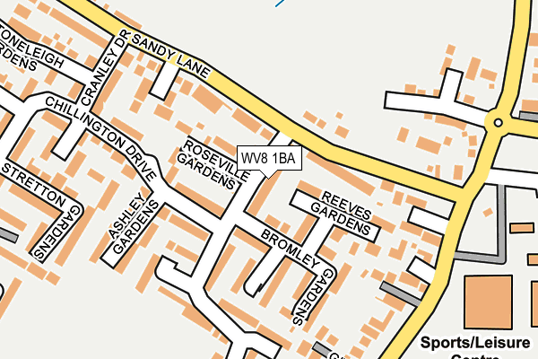 WV8 1BA map - OS OpenMap – Local (Ordnance Survey)