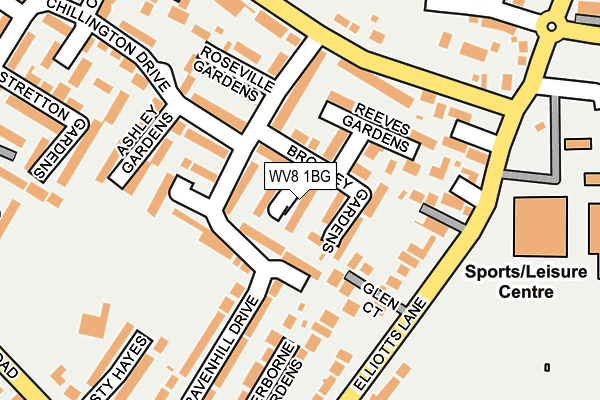 WV8 1BG map - OS OpenMap – Local (Ordnance Survey)