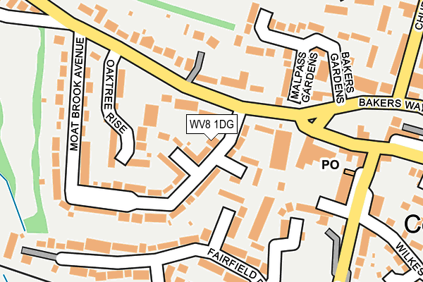 WV8 1DG map - OS OpenMap – Local (Ordnance Survey)