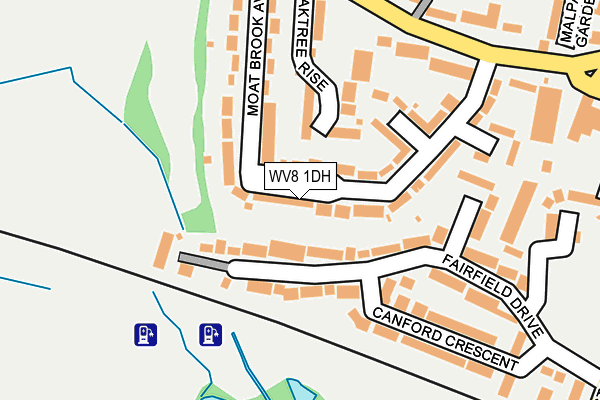 WV8 1DH map - OS OpenMap – Local (Ordnance Survey)