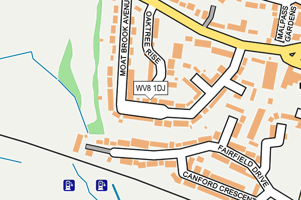 WV8 1DJ map - OS OpenMap – Local (Ordnance Survey)