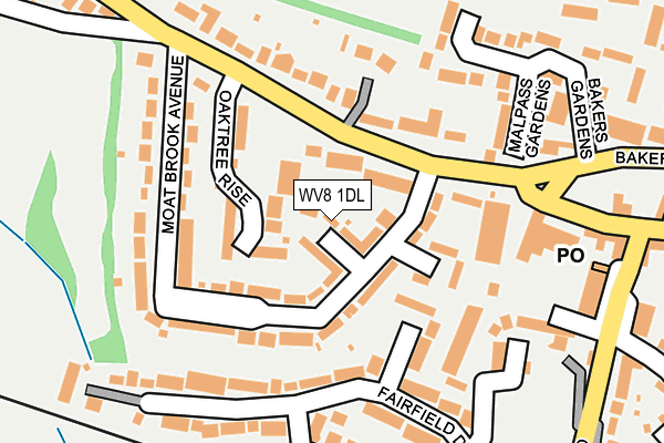 WV8 1DL map - OS OpenMap – Local (Ordnance Survey)