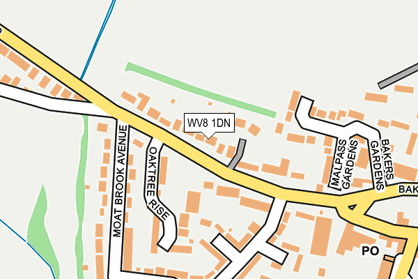 WV8 1DN map - OS OpenMap – Local (Ordnance Survey)