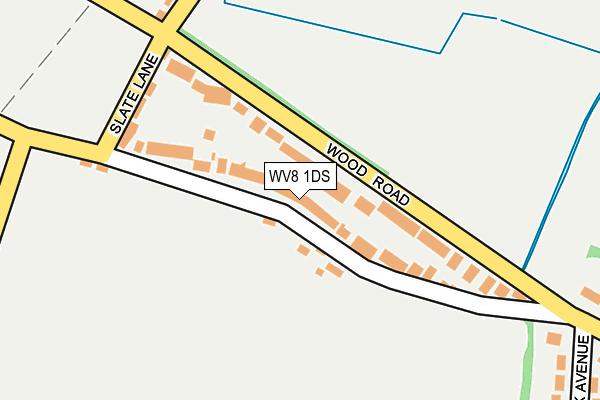 WV8 1DS map - OS OpenMap – Local (Ordnance Survey)