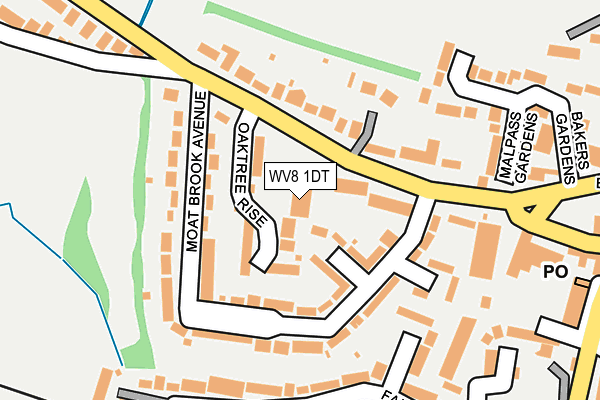 WV8 1DT map - OS OpenMap – Local (Ordnance Survey)