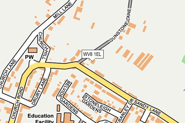 WV8 1EL map - OS OpenMap – Local (Ordnance Survey)