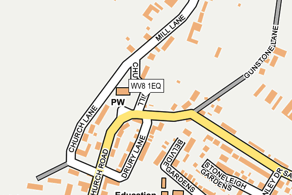 WV8 1EQ map - OS OpenMap – Local (Ordnance Survey)