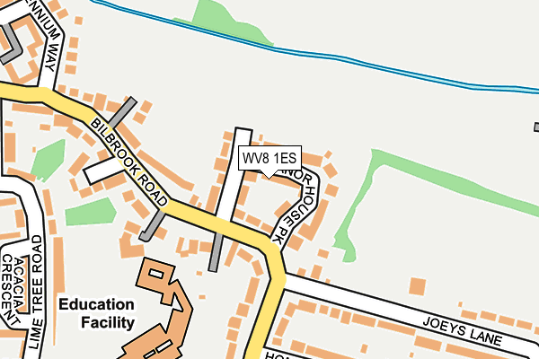 WV8 1ES map - OS OpenMap – Local (Ordnance Survey)