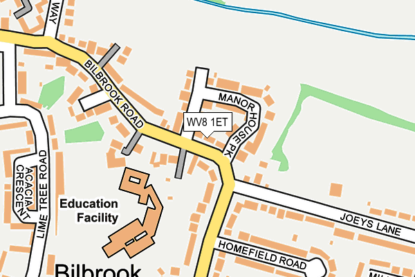 WV8 1ET map - OS OpenMap – Local (Ordnance Survey)