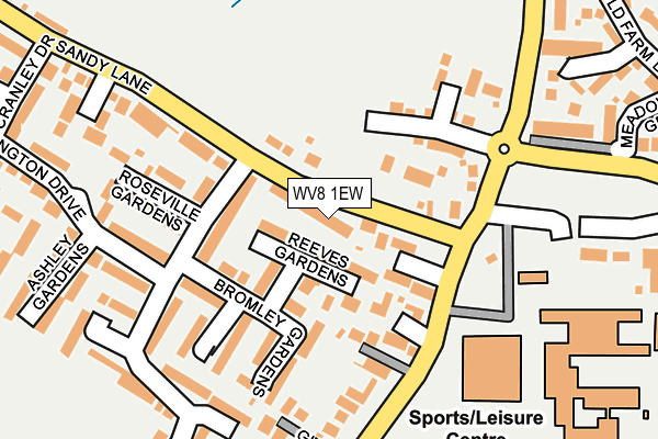 WV8 1EW map - OS OpenMap – Local (Ordnance Survey)