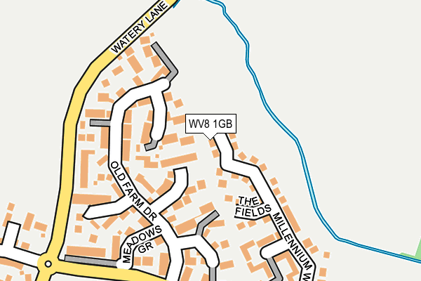 WV8 1GB map - OS OpenMap – Local (Ordnance Survey)