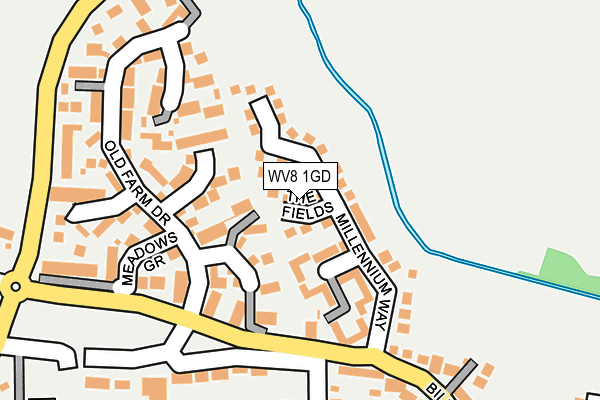 WV8 1GD map - OS OpenMap – Local (Ordnance Survey)