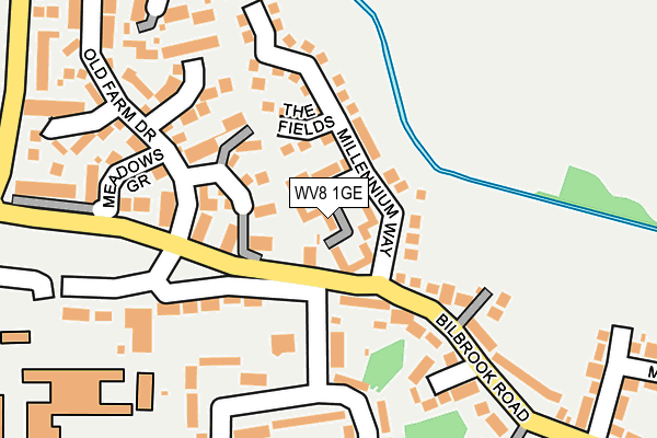 WV8 1GE map - OS OpenMap – Local (Ordnance Survey)