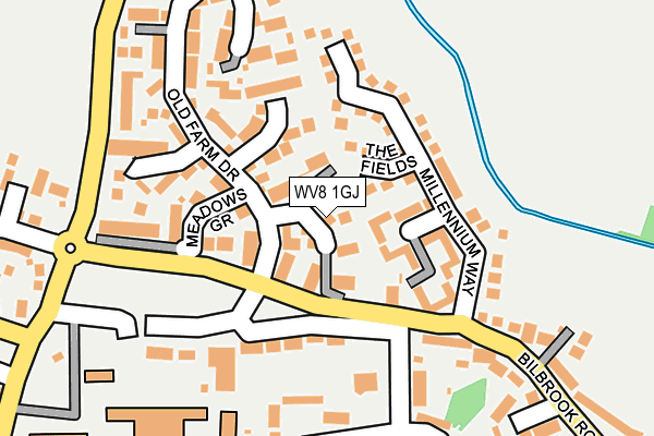 WV8 1GJ map - OS OpenMap – Local (Ordnance Survey)