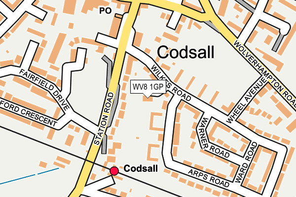 WV8 1GP map - OS OpenMap – Local (Ordnance Survey)