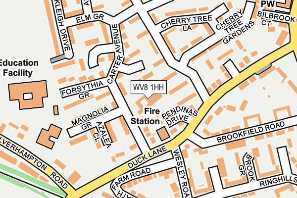 WV8 1HH map - OS OpenMap – Local (Ordnance Survey)