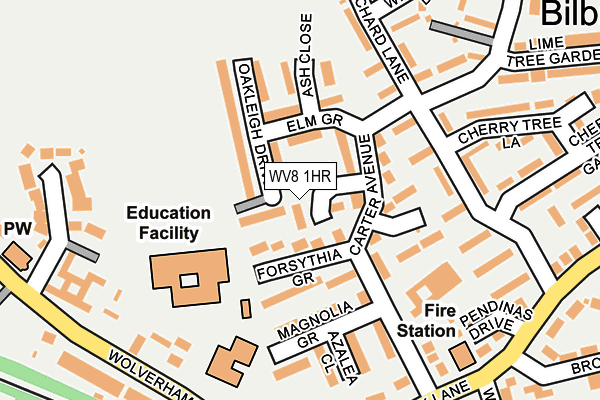 WV8 1HR map - OS OpenMap – Local (Ordnance Survey)