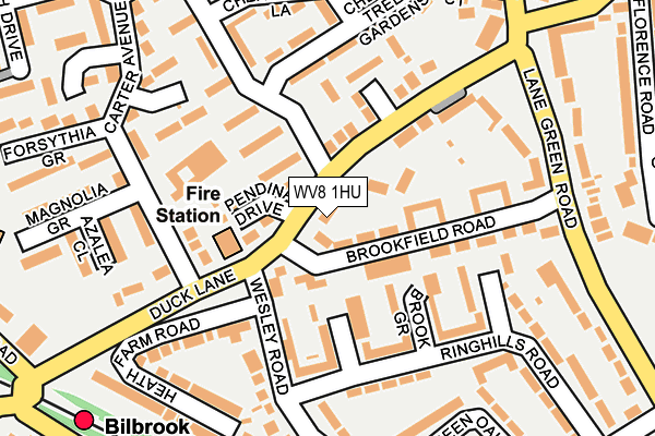 WV8 1HU map - OS OpenMap – Local (Ordnance Survey)