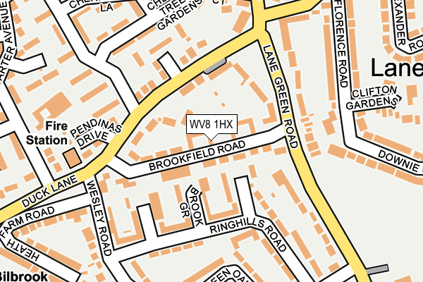 WV8 1HX map - OS OpenMap – Local (Ordnance Survey)