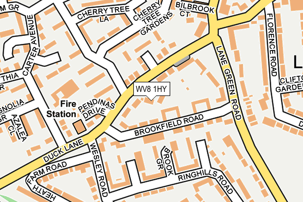 WV8 1HY map - OS OpenMap – Local (Ordnance Survey)