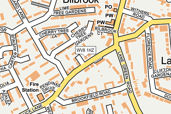 WV8 1HZ map - OS OpenMap – Local (Ordnance Survey)