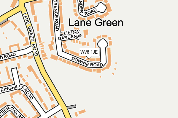 WV8 1JE map - OS OpenMap – Local (Ordnance Survey)