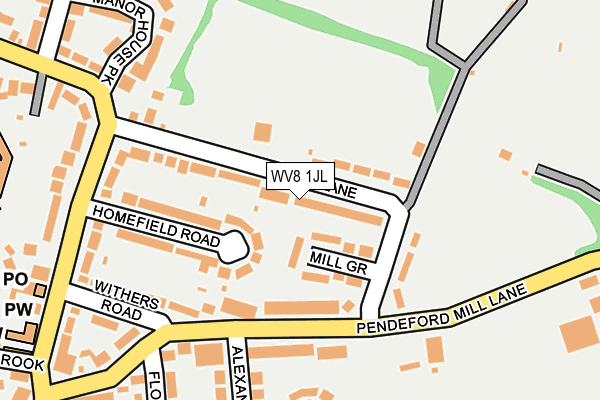 WV8 1JL map - OS OpenMap – Local (Ordnance Survey)