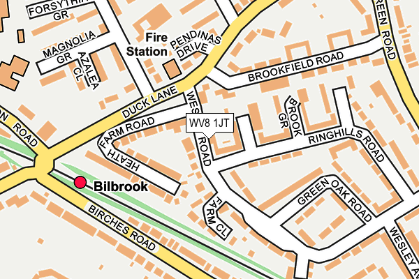 WV8 1JT map - OS OpenMap – Local (Ordnance Survey)