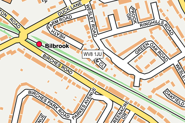 WV8 1JU map - OS OpenMap – Local (Ordnance Survey)