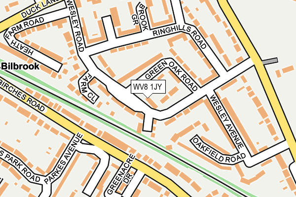 WV8 1JY map - OS OpenMap – Local (Ordnance Survey)