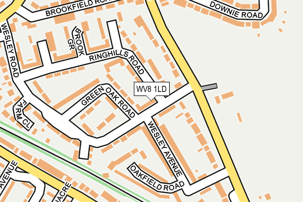 WV8 1LD map - OS OpenMap – Local (Ordnance Survey)