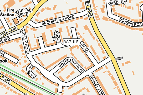 WV8 1LE map - OS OpenMap – Local (Ordnance Survey)