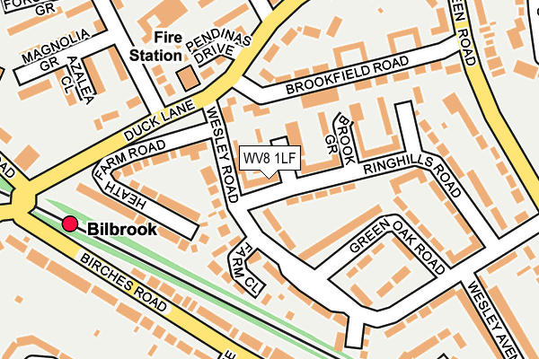 WV8 1LF map - OS OpenMap – Local (Ordnance Survey)