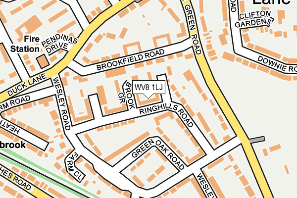 WV8 1LJ map - OS OpenMap – Local (Ordnance Survey)