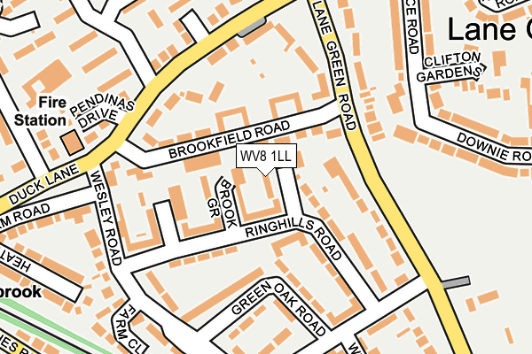 WV8 1LL map - OS OpenMap – Local (Ordnance Survey)