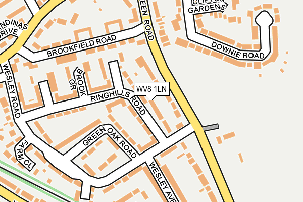 WV8 1LN map - OS OpenMap – Local (Ordnance Survey)