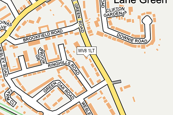 WV8 1LT map - OS OpenMap – Local (Ordnance Survey)