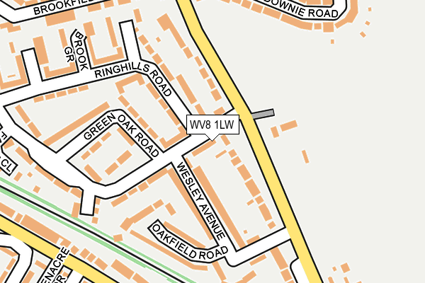 WV8 1LW map - OS OpenMap – Local (Ordnance Survey)