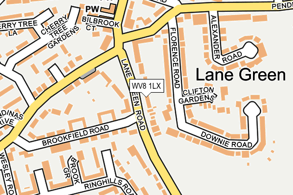 WV8 1LX map - OS OpenMap – Local (Ordnance Survey)