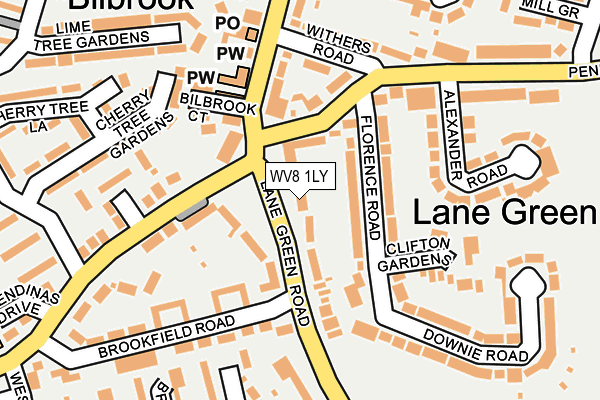 WV8 1LY map - OS OpenMap – Local (Ordnance Survey)