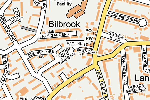 WV8 1NN map - OS OpenMap – Local (Ordnance Survey)