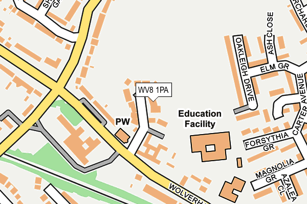 WV8 1PA map - OS OpenMap – Local (Ordnance Survey)