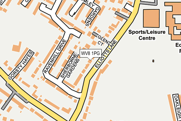 WV8 1PG map - OS OpenMap – Local (Ordnance Survey)