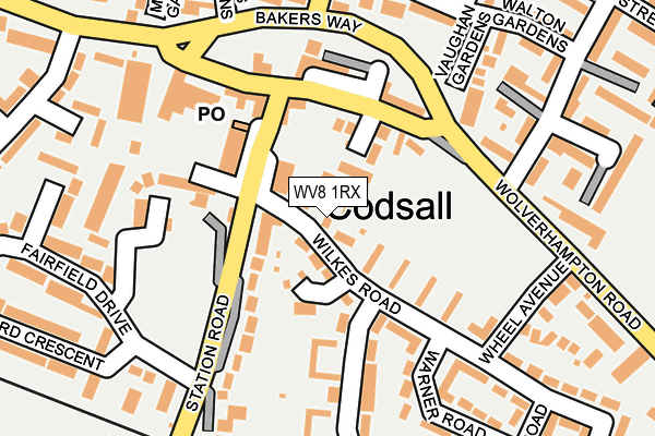 WV8 1RX map - OS OpenMap – Local (Ordnance Survey)