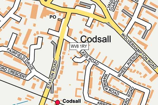 WV8 1RY map - OS OpenMap – Local (Ordnance Survey)